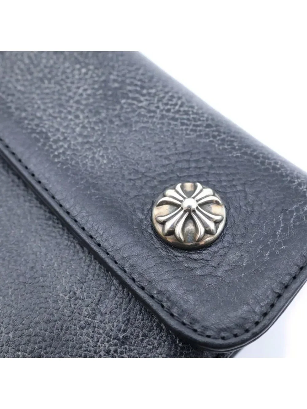 Chrome Hearts Wave Leather Wallet Black